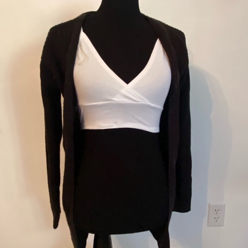 Black sweater cardigan